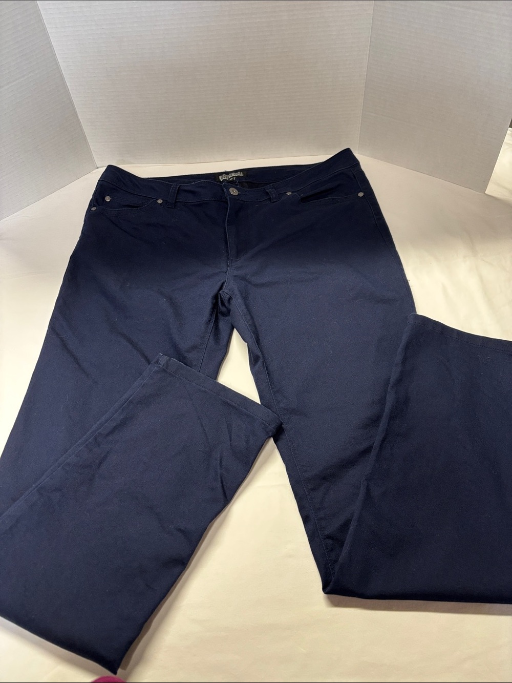 Nicole Miller Navy Straight Leg Trousers